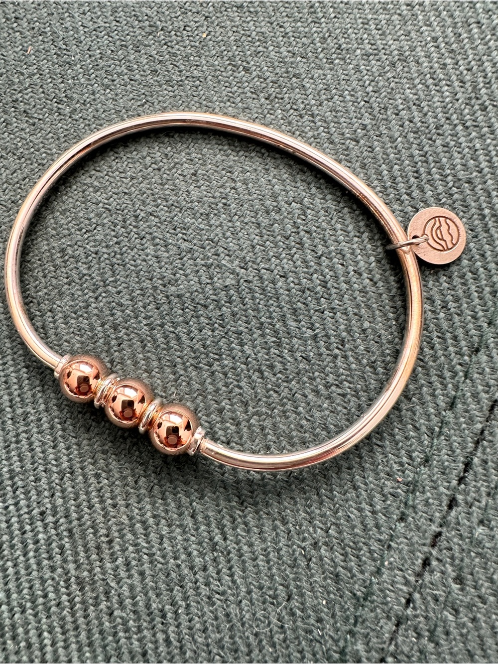 Cape Cod Rose Gold Triple Ball  Bracelet - size 7